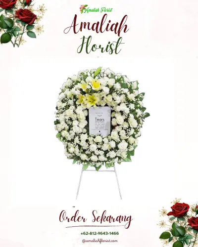 Krans Bunga Duka Cita pedurungan tengah