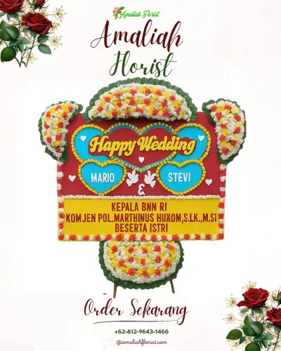 Karangan Papan Bunga Pernikahan pedurungan tengah